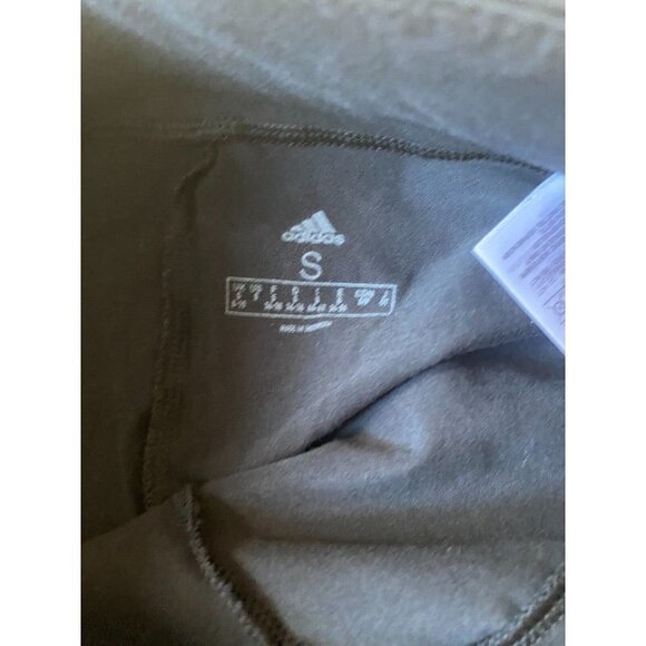 ADIDAS Womens Activewear Hi Waist Logo Leggings Small Black - Picture 3 of 4